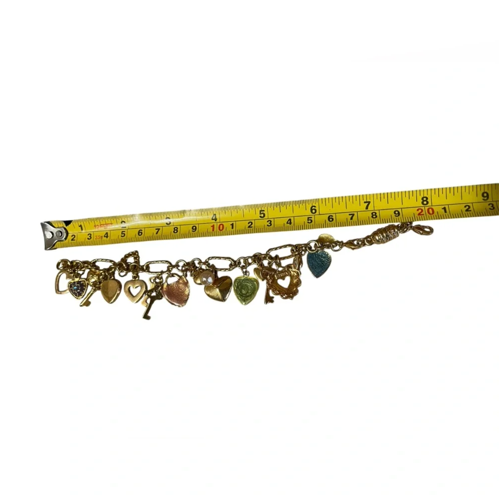 Kirks Folly Key to My Heart Gold Charm Bracelet - Picture 2 of 7